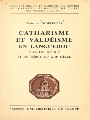 cover image of Catharisme et valdéisme en Languedoc